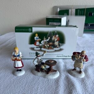 DEPARTMENT 56 - Alpine Village - At The Octoberfest - Set of 3 - In Original Box